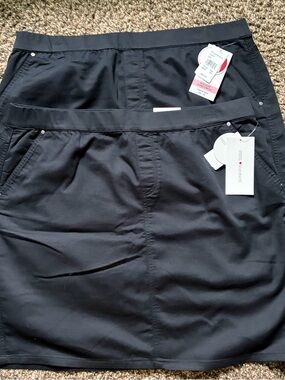 Black Skort with Pocket Details